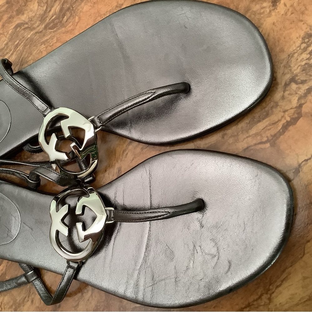 Gucci Ellesmere Leather Sandals